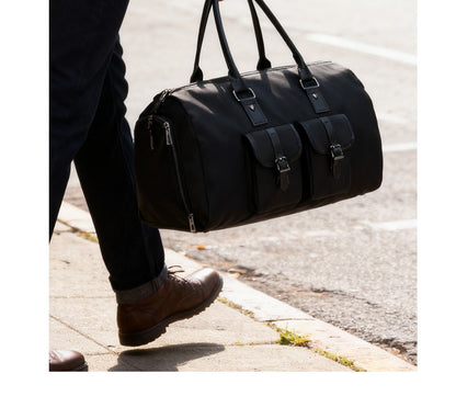 2025 New Men Waterproof Weekend Travel Work Large Capacity Multifunctional Hand Luggage Storage Two-in-One Convertible Suit Bag