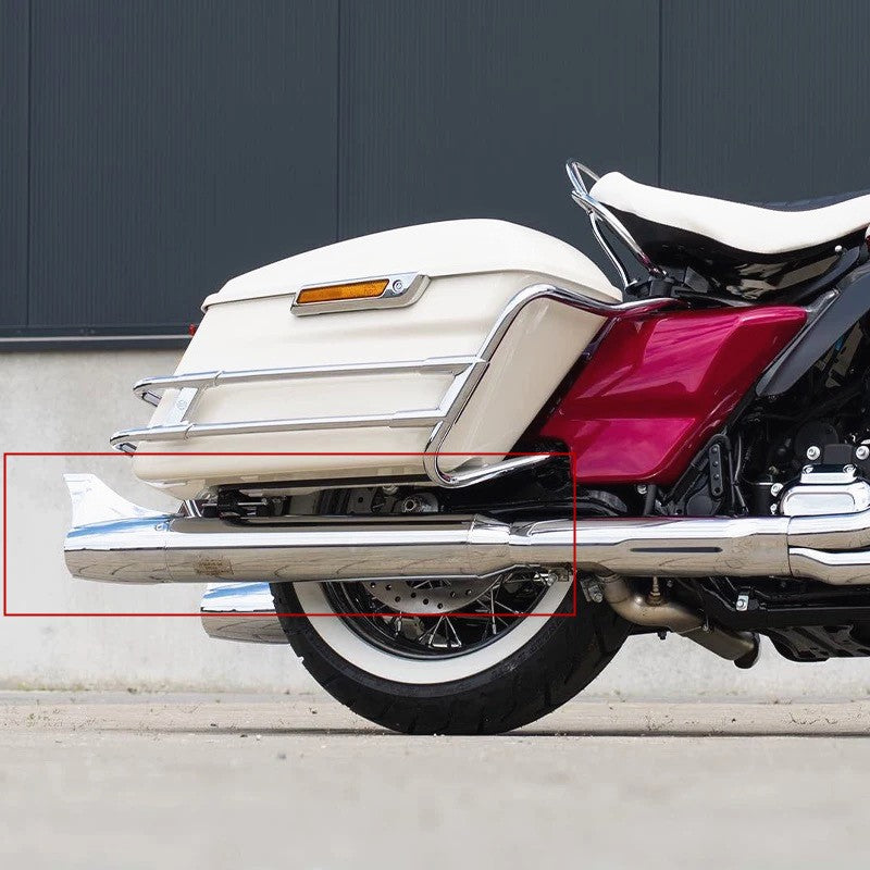 Retro Fishtail Exhaust Slip On Muffler Exhaust Pipe For Harley Touring Electra Glide Road King CVO Street Glide Road Glide 97-24