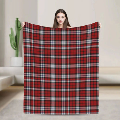 Manta Leve Xadrez Tartan Stewart Fina Perfeita para Cama Sofá Primavera Presente de Natal