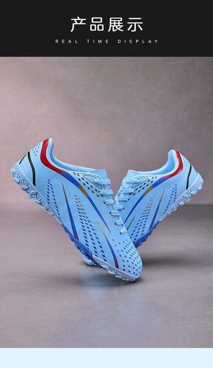 Men Indoor Football Field Boots Fast Non-Slip Football Shoes Training TF Soccer Shoes Society Cleats Sneaker Professional Unisex