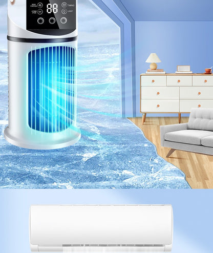 Pulverizador portátil Resfriador de ar de mesa USB Mini ar condicionado Ventilador de refrigeração de ar multifuncional temporizado Refrigerador de ar para casa e escritório
