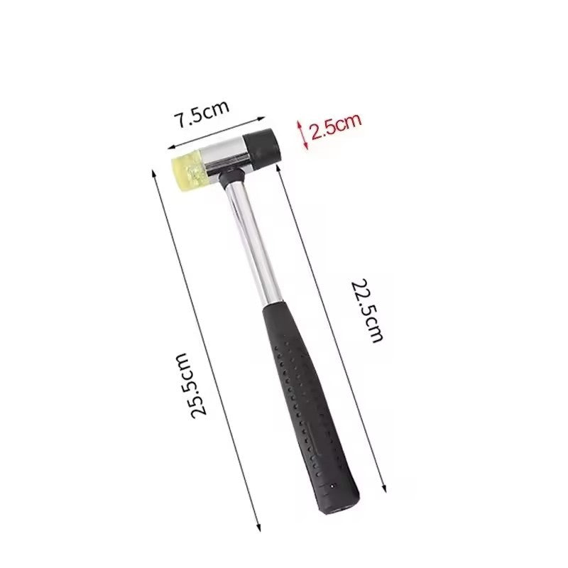Martelo de plataforma Mini 25/30/35/40/45mm com cabeça de nylon, ferramenta manual, cabo antiderrapante de borracha de nylon, usado como ferramenta para artesanato de joias de plástico e madeira