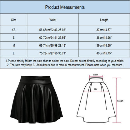 Y2k Pu Leather Mini Skirt Women Vintage High Waist Pleated Skirts Streetwear Korean Black Slim Casual A Line Skirts 2024 New
