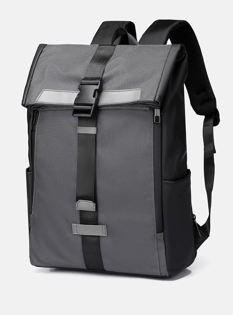 2025 Athletic feel Trendy Backpack Waterproof Fabric 15.6 inch Laptop Roll-Top Design Large Capacity for Commuting Travel School