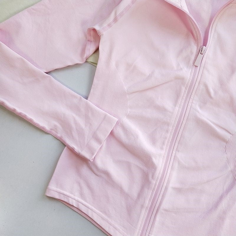 Oner Active Women's Comprehensive Training Jacket Yoga Jacket Gym Jacket Long Sleeve Zipper Tight Plastic Waistband Daily Jacket