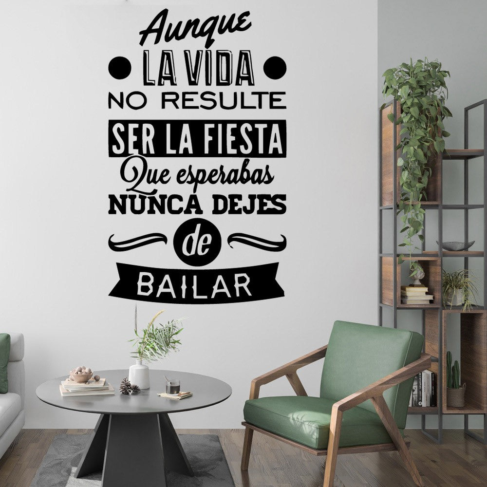 1 pc meaningful spanish text Wall Sticker Home Decoration wallpaper Accessories For Baby Kids Rooms Decor Mural