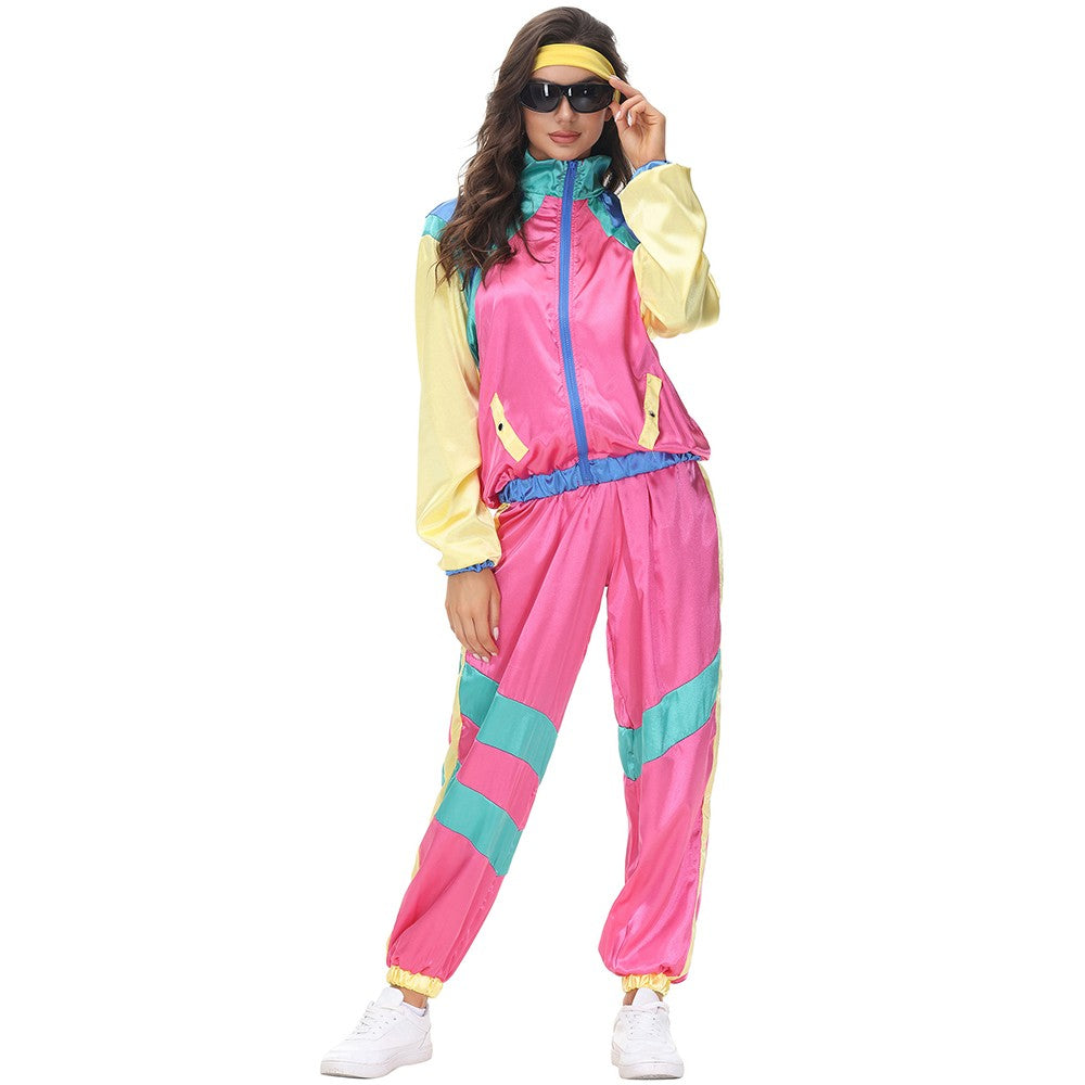 Halloween Couples Hippie Costumes for Women Male Vintage 70s 80s Rock Disco Cosplay Outfits Hip Hop Disco Hippie Costume