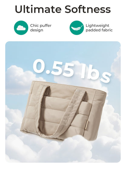 BAGSMART Women's Tote Bag Simple Travel Bag Casual Commuting Messenger Handbag Student College Shoulder Bag