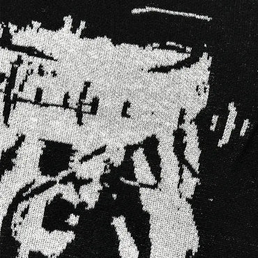 Men's Winter Sweater Pullovers Knit Long Sleeve Tops Hip Hop Korean Fashion Harajuku Jumper Gorhic Coat Y2k Streetwear Clothing