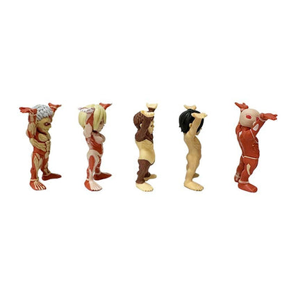 6cm Ataque dos Titãs Anime Figura Eren Jaeger Boneco de Ação 5 Peças Coleção Modelo Decoração de Quarto Brinquedos de Presente de Natal para Crianças
