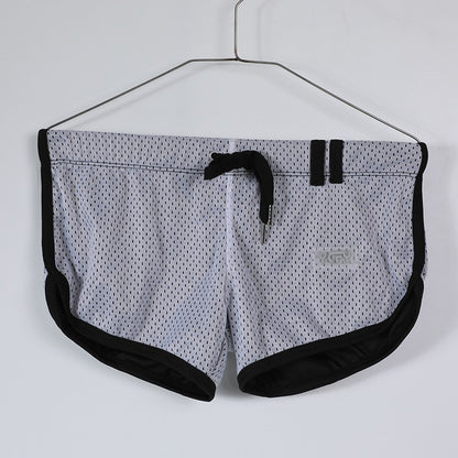 Brand Designer Men's Mesh Beathable Home Flat Pants Boxer Underwear Aro pants Breathable Pure Loose Fitting Underpants For Male