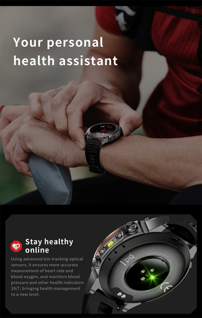 2025 NEW Dual-band GPS Outdoor Swim Sport Smart Watch Men Compass 730mAh Large Battery 10ATM Professional Waterproof Smart Watch