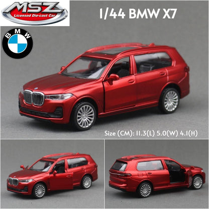MSZ 1/43 BMW M3 M4 X6 X7 Mini Cooper SUV Carro Esportivo de Corrida Brinquedo Modelo Diecast Metal Miniatura Coleção de Fricção Presente Infantil