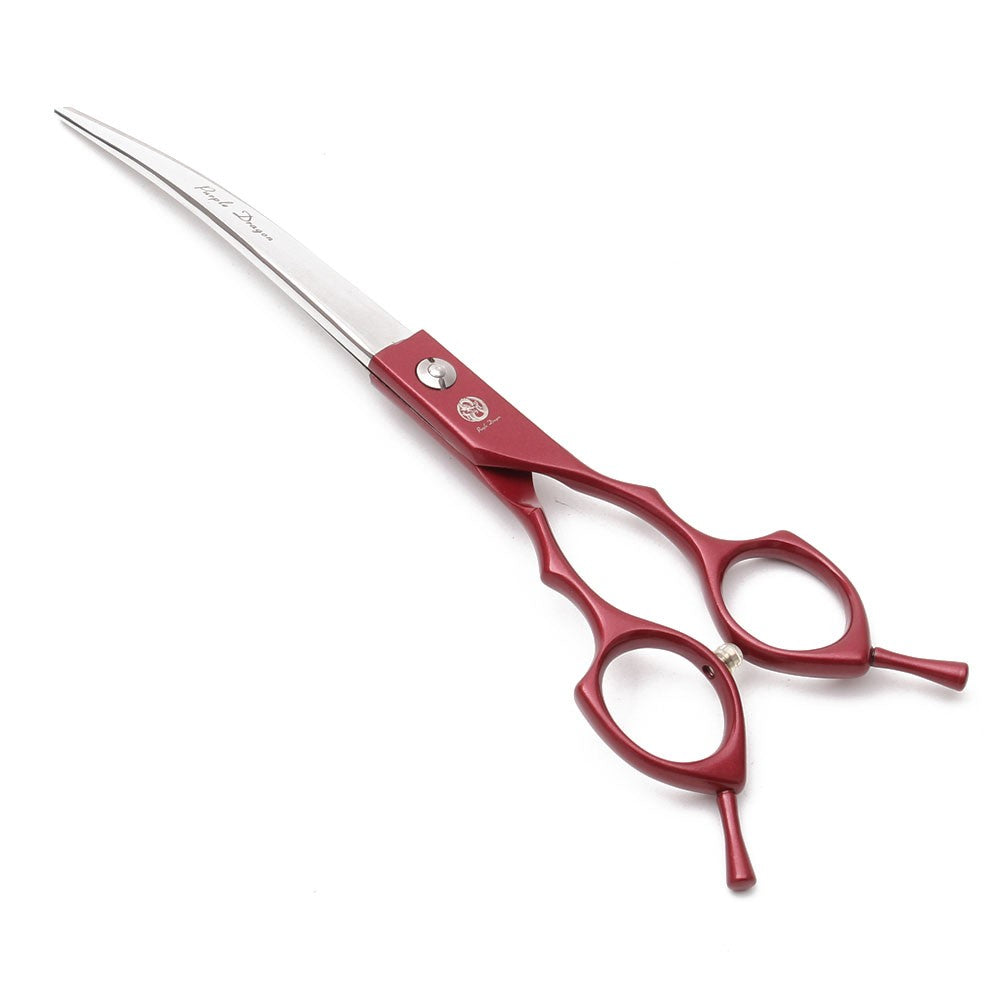 Purple Dragon 6.5" 7" Japão 440C Tesouras de Tosa para Cães Tesouras Retas Tesouras Desbastadoras Tesouras Curvas para Cima/Baixo Tesouras para Animais de Estimação Z4009