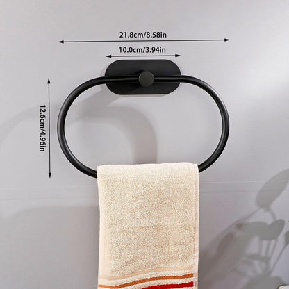 Bathroom Towel Ring Hook Hardware Accessories Storage Holder 304 Stainless Steel Hand Towel Holder Modern Round Towel Hanger