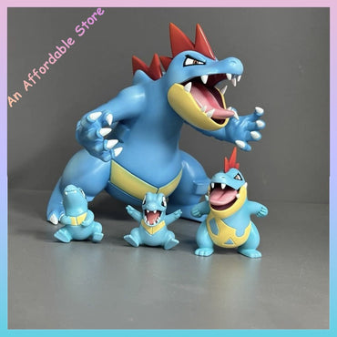 Cartoon Anime P0kemon Totodile Croconaw Feraligatr World Action Figure Desktop Statue Model Toy Gift