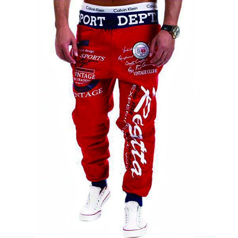 Men Streetwear Sweatpants Y2K Graffti Hip Hop Drawstring Waist Relaxed Fit Jogger Pants with Pockets Loose Drop Crotch Trousers