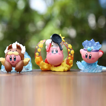 Jogo Kirby Action Figures Personagens Bonitos Desenhos Animados Enfeites de Mesa Estatueta Modelo PVC Coleção para Fãs Presente de Aniversário para Fãs