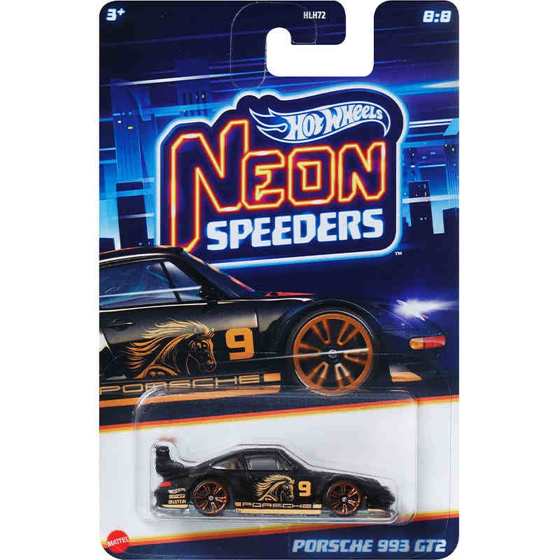 Hot Wheels Neon Speeders Series 8 Diecast Car Set 1/64 Scale Models Mazda RX-7 Datsun 510 B C D HLH72 Collectible Toy Xmas Gifts