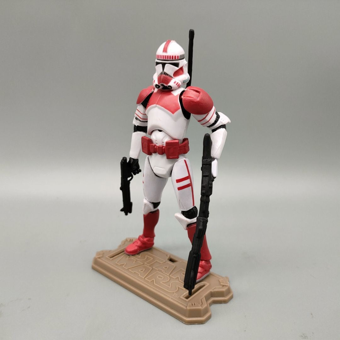 Star Wars Legacy Collection Shocker Trooper Red White Clone Trooper 3.75" Loose Action Figure