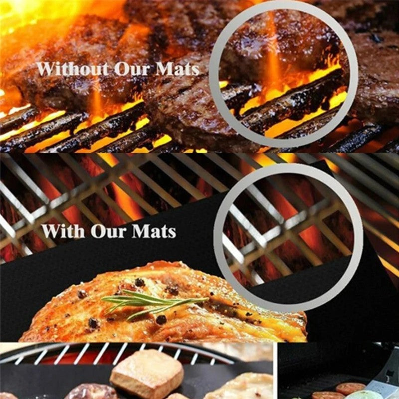 1/5/10pcs BBQ Grill Mat 40X33CM Non Stick Barbecue Grill Liners Oven Grill Foil Barbecue Liner Mat Kitchen Tools Accessories 50%