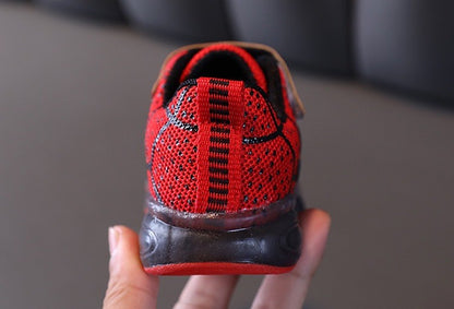 2025 New Boys Breathable Lighted Sneakers Spiiderman Children's  Luminous Shoes Student Teenager Sport Shoes Kids Casual Shoes