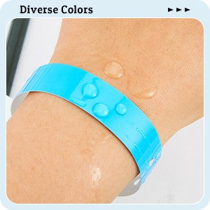 1000 Pcs Neon Wristbands for Events Multicolor Vinyl Wristband Plastic Arm Band Identification Wristband with Snap for Party