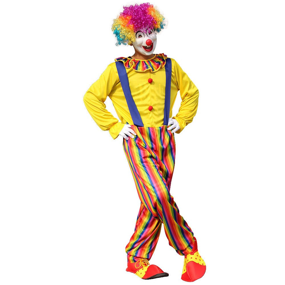 Adults Funny Clown  Costumes ,Joker Cosplay Suits for Men,Magician Performance Fancy Outfits?just Clothes,no Prop Wig/Mask/Shoes