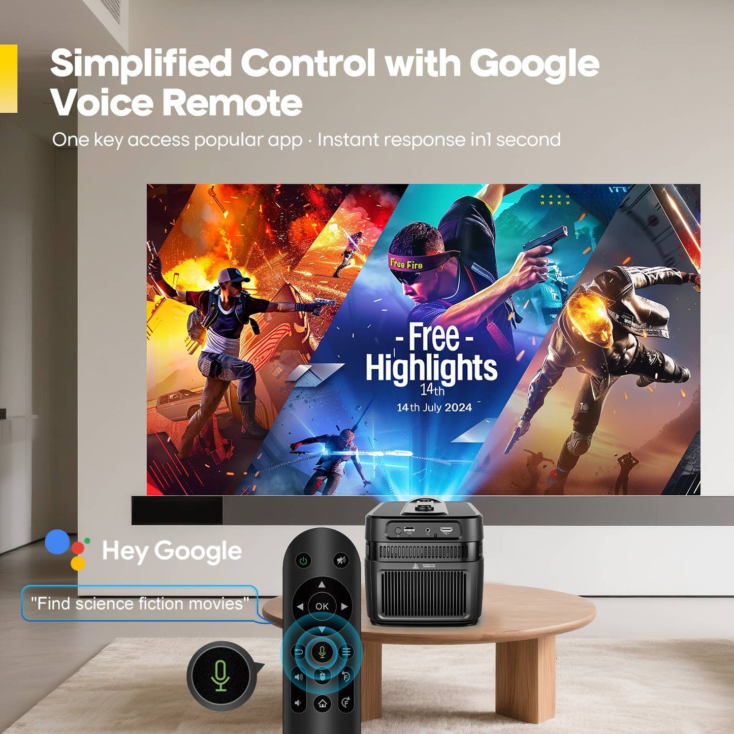 Magcubic Auto Focus HY450C Ultra Short Throw Projector With Auto Offset 1080P 8K HD 900 ANSI WiFi6 BT5.4 Allwinner H716 Voice