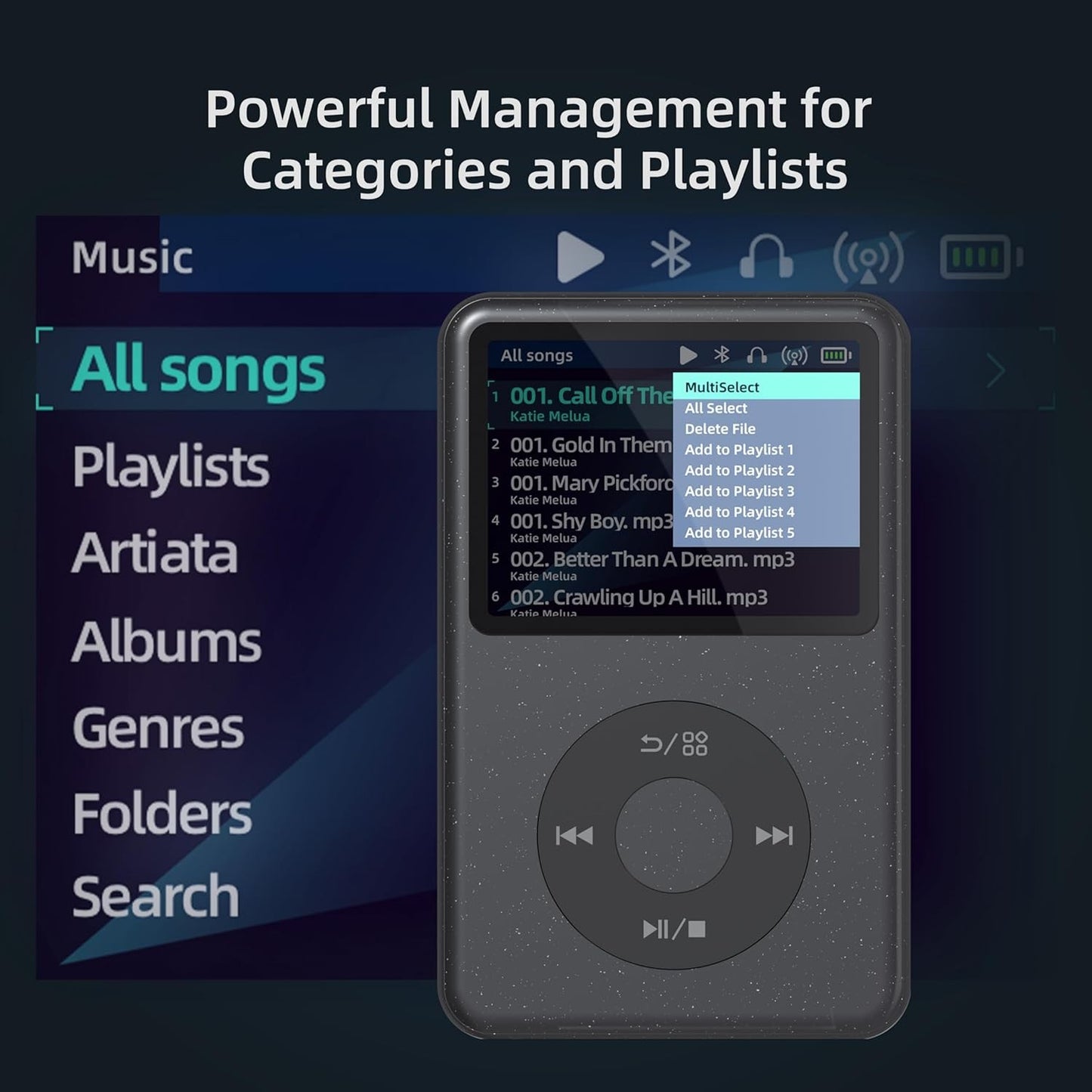 128GB Portable mp3 player bluetooth speakers & video, radio receiver, digital music player, innioasis y1 Hifi audio walkman