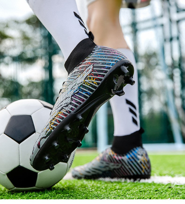 Men Light Soccer Shoes Size 35-45 Boys Soccer Shoes Football Boots High Ankle Kids Cleats Training Sport Sneakers Football Shoes