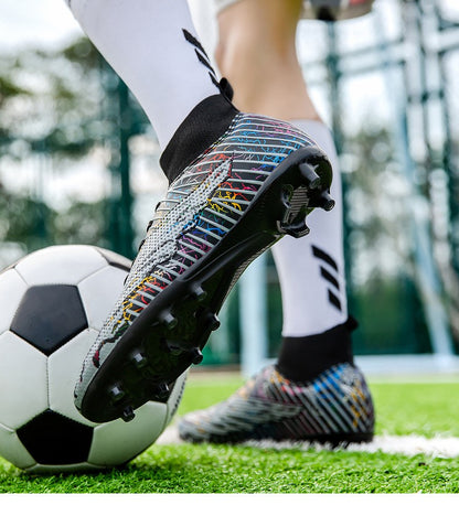 Men Light Soccer Shoes Size 35-45 Boys Soccer Shoes Football Boots High Ankle Kids Cleats Training Sport Sneakers Football Shoes