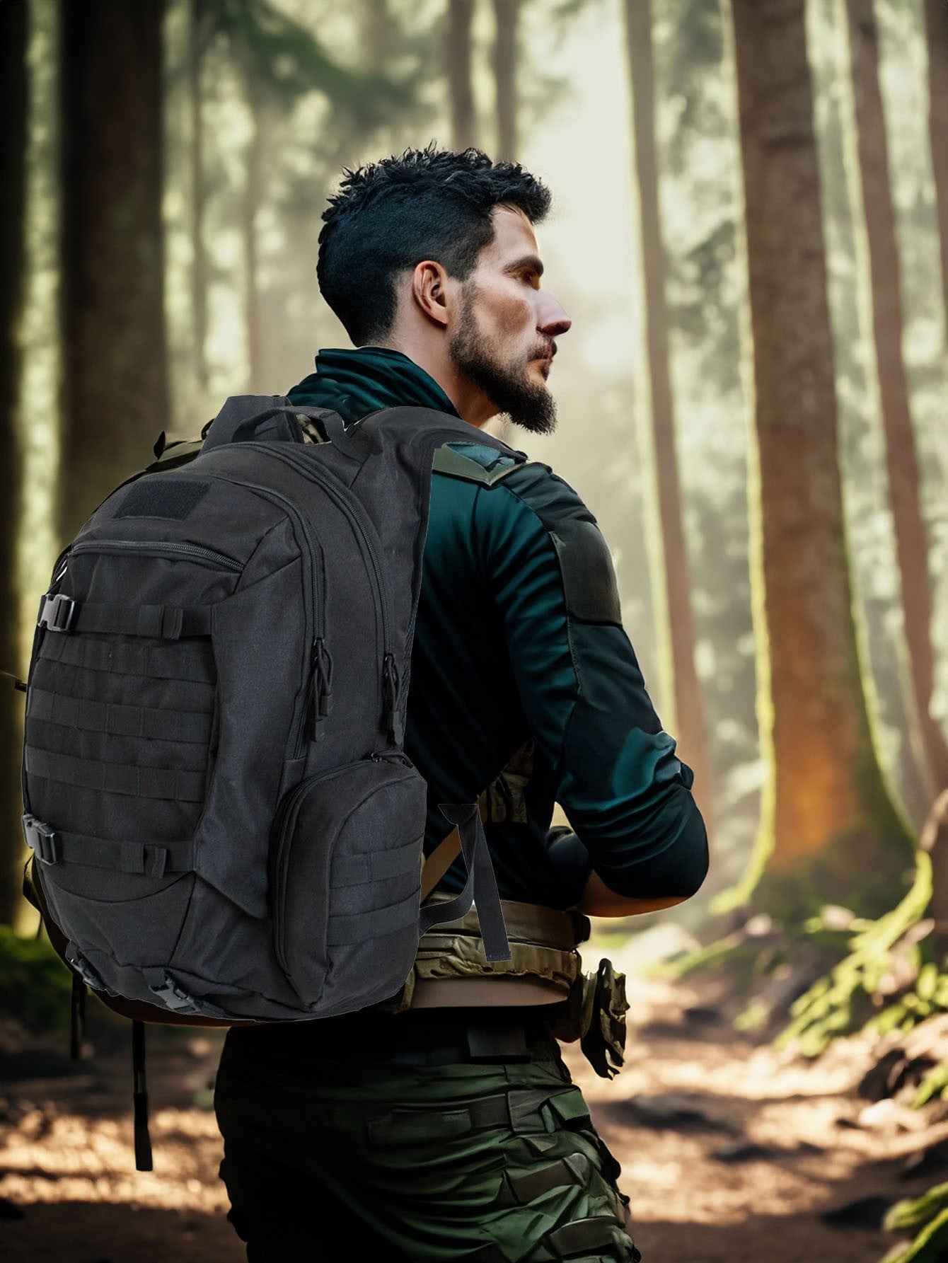 45L Waterproof Fishing Hunting Backpack Outdoor Rucksacks Tactical Sports Camping Hiking Trekking Bags