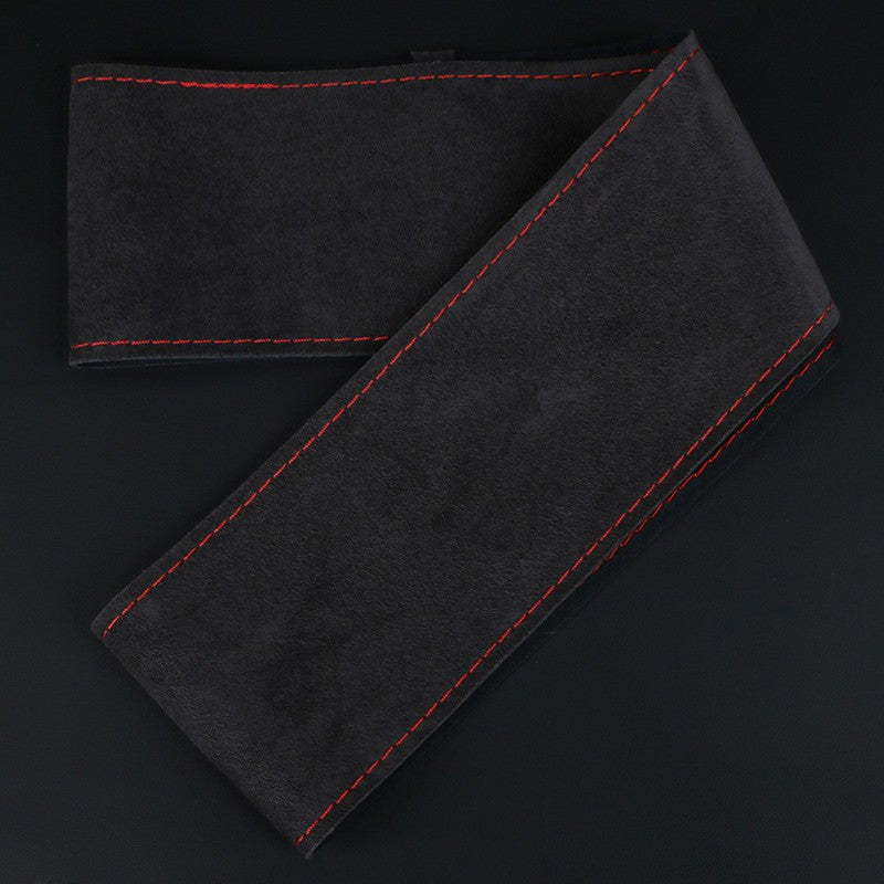 DIY Suede Car Steering Wheel Cover 15 inch Auto Steering Wheel Wrap With Needle Thread Four Season Universal Car Accessories