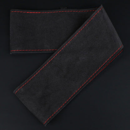 DIY Suede Car Steering Wheel Cover 15 inch Auto Steering Wheel Wrap With Needle Thread Four Season Universal Car Accessories