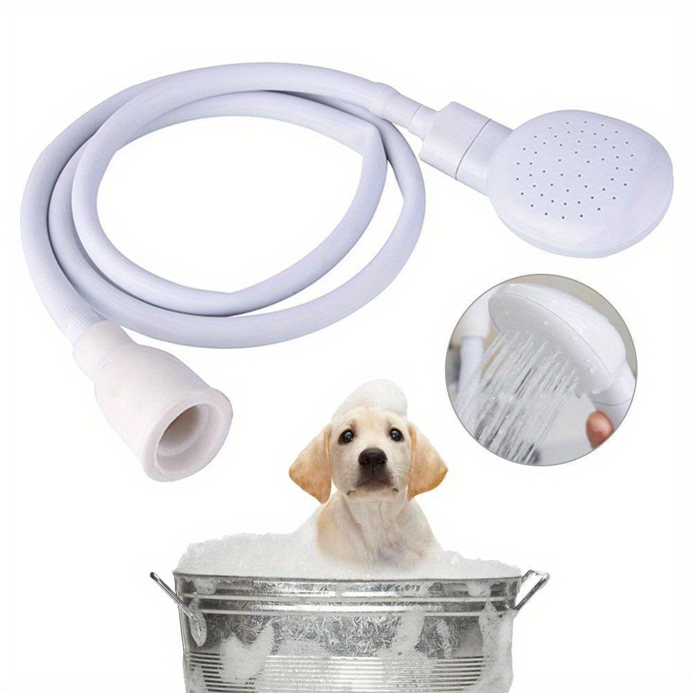 1set Multi-functional Dog Shower Attachment, Pet Shower Head, Rubber Handheld Dog Shower Bathing Sprayer With Hose, Pet Shower A