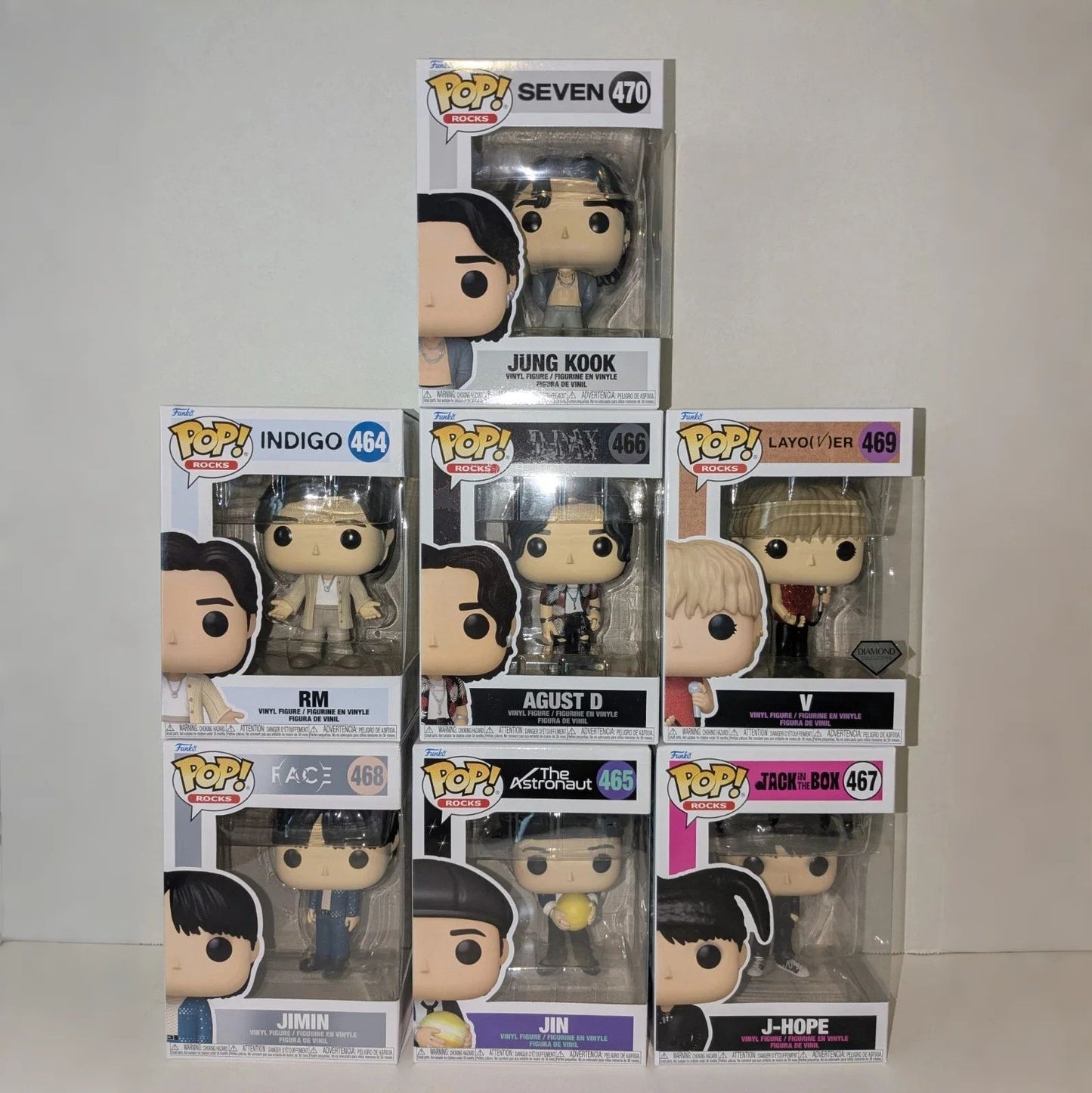 RM Jin Agust D J-Hope Jimin V Jung Kook FUNKO POP BTS Bonecos em Terno Colecionáveis Edição Limitada Decoração Brinquedo Presente