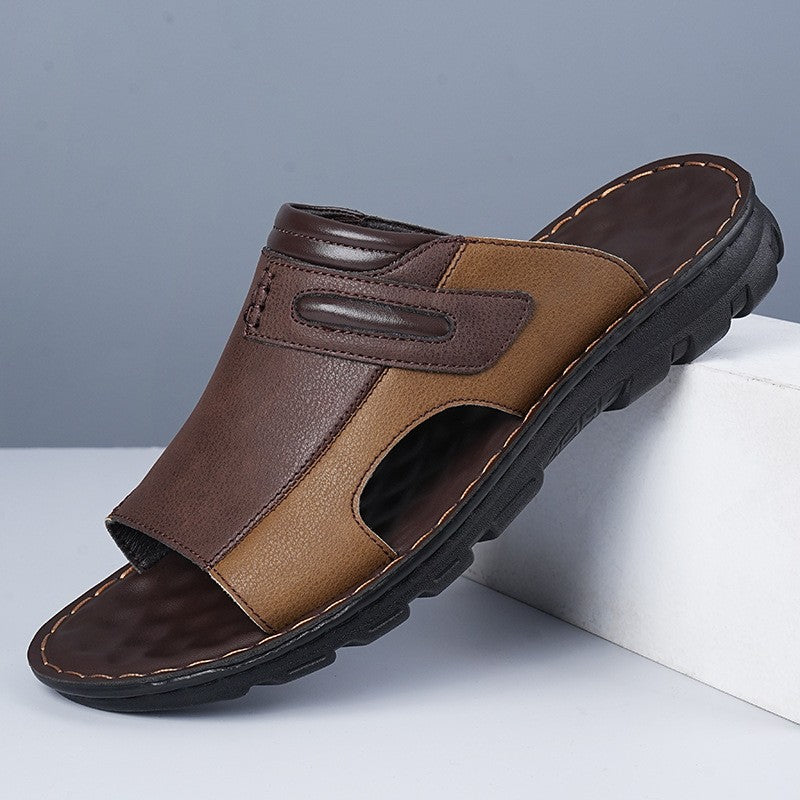 Men's sports shoes, summer casual shoes, beach sandals, slippers, outdoor walking, comfortable, leather, fashionable, lightweigh