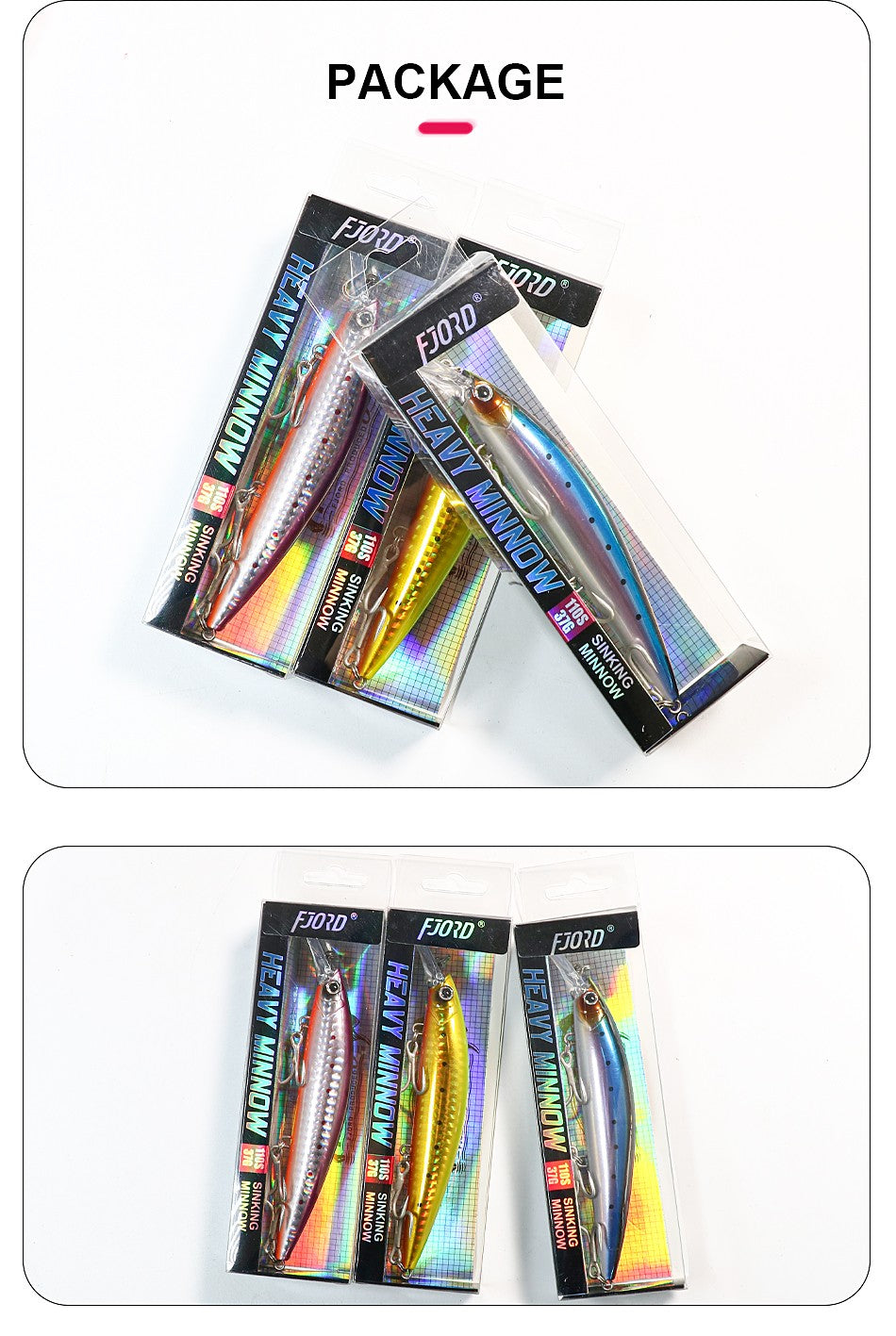 FJORD 110S 37g 90S 29g 70S 17g Heavy Sinking Minnow Fishing Lures Saltwater Freshwater Long Casting Sea Artificial Bait Jerkbait