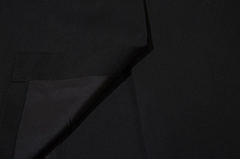 Autumn Winter Mens Fashion Metal Trim Suit Jacket Trendy Brand Solid Color Handsome Hong Kong Style Business Blazer Coat