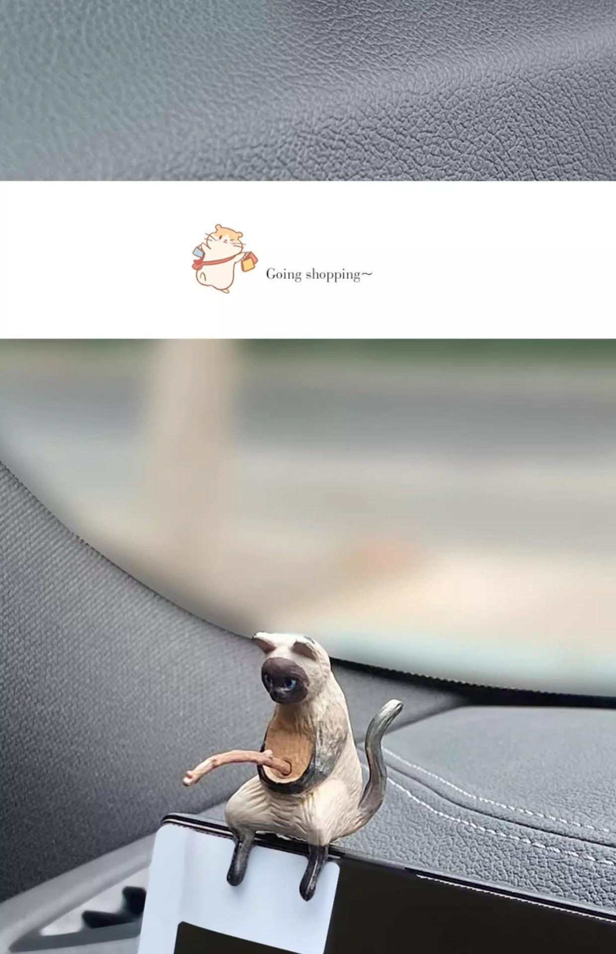 Gato-pescador Decoração de Interiores de Carro Resina Fofa com Óculos de Tubo Pingente para Retrovisor de Carro Saída de Ar para Acessórios de Carro