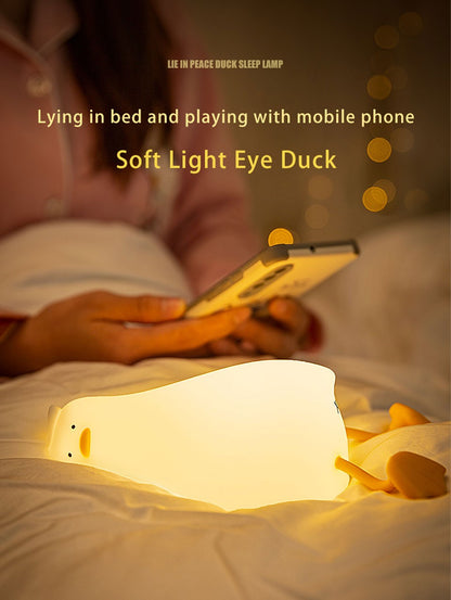 Duck Nightlights Led Night Light Duckling Rechargeable Lamp USB Cartoon Silicone Children Kid Bedroom Decoration Birthday Gift