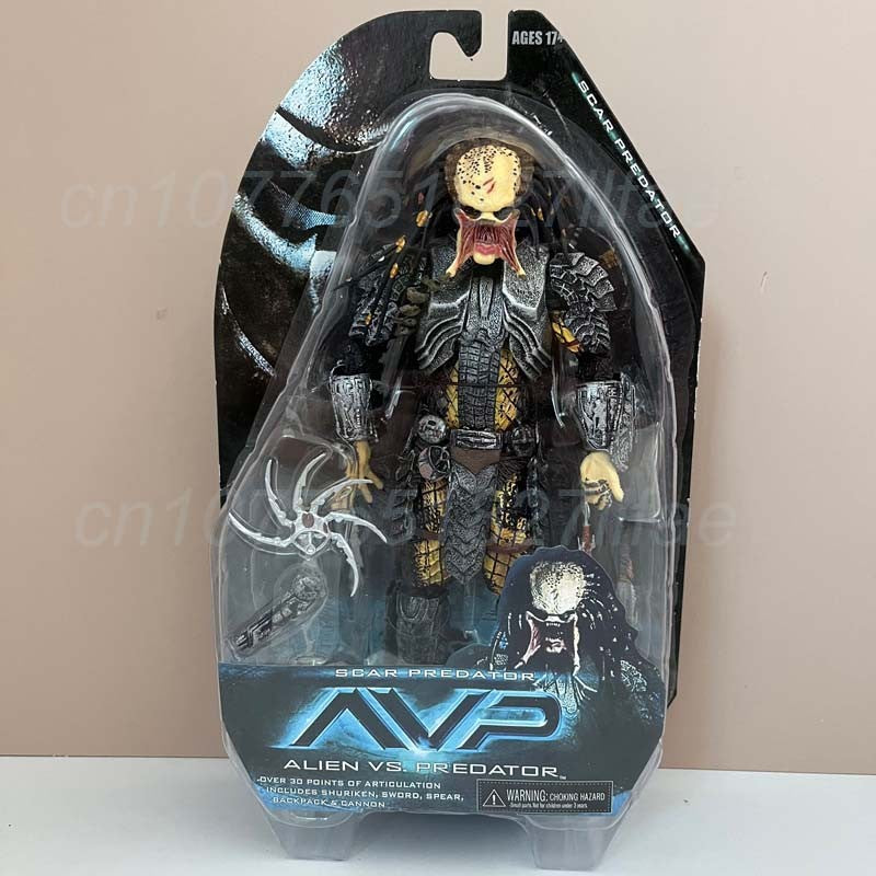 Figura de Alienígena, Máscara de Predador Celta, Figura de Predador com Cicatriz, Figura de Ação de Alienígena, Brinquedos de Modelo, Boneca Articulada, Presente de Natal