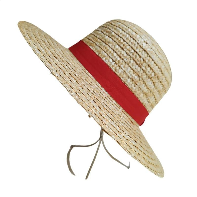 Multifunctional Straw Hat for Men Women Luffy Cosplay with String Sun Beach Party Travel Performance Costume Straw Caps
