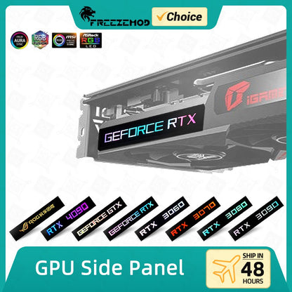 FREEZEMOD Painel Lateral GPU RTX3090 GTX ROG Decoração PC Placa de Vídeo Lâmpada Faith Water Cooler AURA SYNC Refrigeração Líquida ARGB