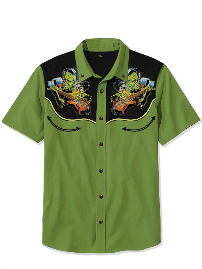 Men's Summer Comfortable Breathable Fashionable Casual Short Sleeved Hawaiian Shirt Men's High-quality Top Printed T-shirt