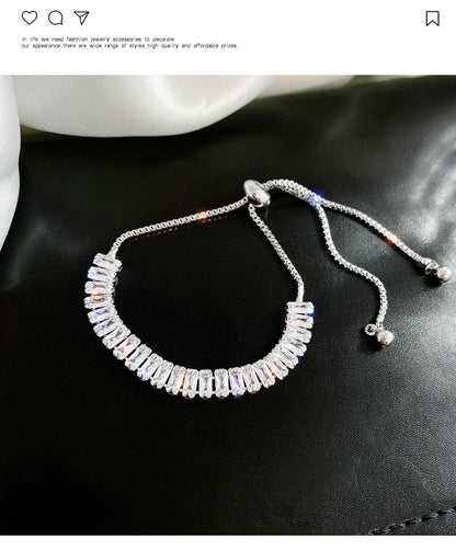 Pulseira de aço inoxidável cheia de strass para mulheres 2022, nova, designer, luxuosa, brilhante, zircônia, ajustável, joia, presente