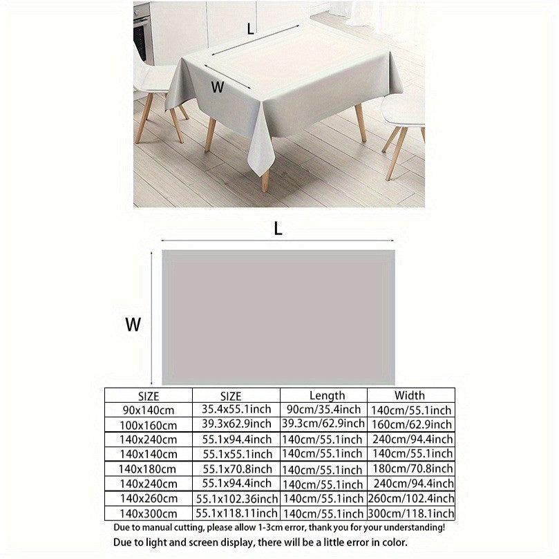 Festive Christmas Patterns Restaurant Kitchen Tablecloth Living Room Home Decoration Rectangular Party Decoration