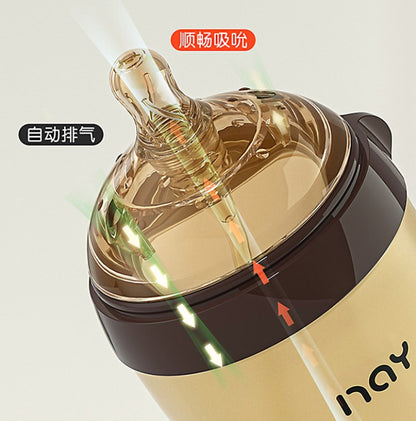 Full silicone milk bottle with wide caliber for newborn babies, anti bloating, anti choking, and anti drop soft 150ML 250ML