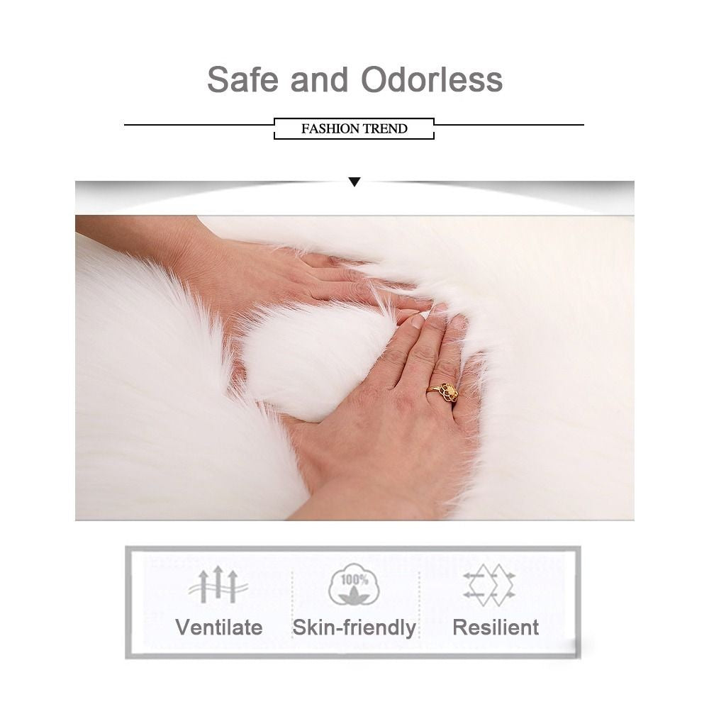 Imitation Wool Home Decor Long Hair Carpet Fluffy Shaggy Non Slip Soft Rugs Faux Fur Bedroom Mats Sheepskin Rug